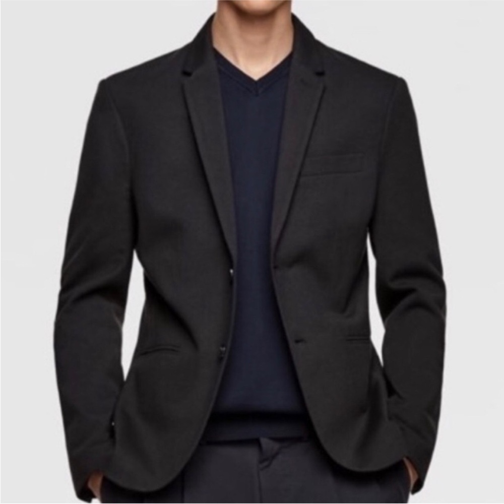 Egara extreme slim fit black blazer jacket 38S